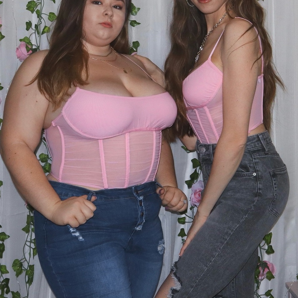 Pink Women's Corset Top